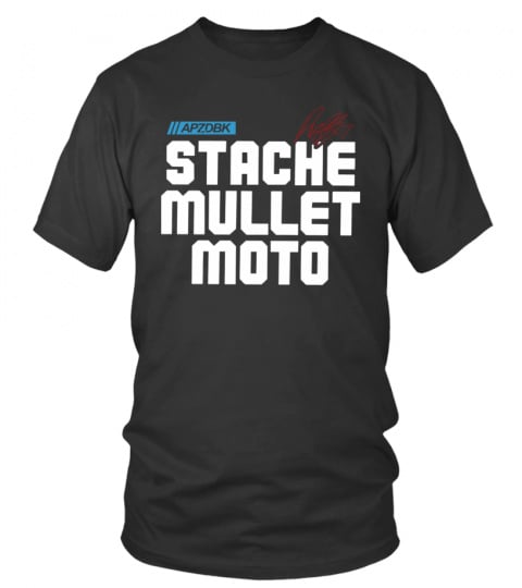 Official Aaron Plessinger Merch STACHE MULLET MOTO T Shirt