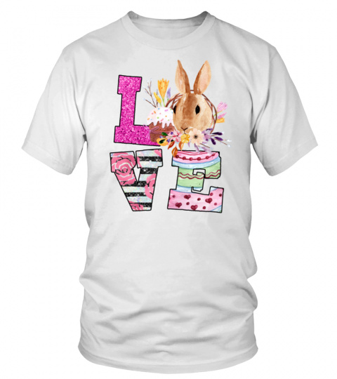 Floral Easter, Love Bunny png, Bunny Leopard
