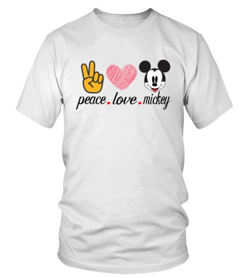 peace love mickey mouse tshirt