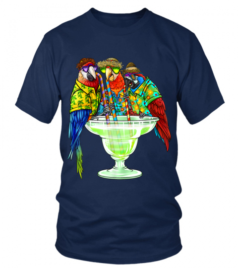 Parrots Drinking Margarita Hawaiian