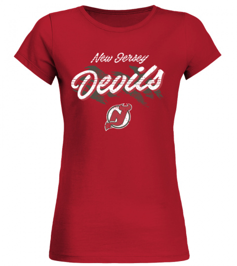NHL 2023 New Jersey Devils Vintage T Shirt Womens Red