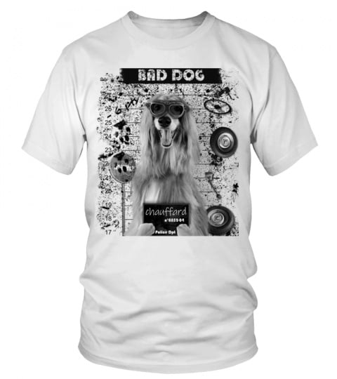 T shirt - Bad Dog Lévrier Afghan Chauffard - Edition Limitée