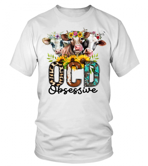 Funny Cow t shirt, Trendy Farm Animal Gift, Obsessive Cow Disorder