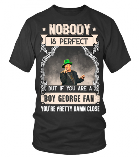 NOBODY IS PERFECT BUT IF YOU ARE A BOY GEORGE FAN YOU'RE PRETTY DAMN CLOSE