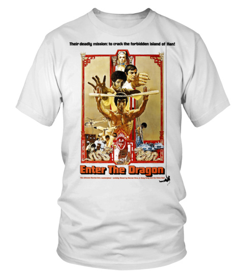 ROUND NECK T-SHIRT UNISEX – 017. ENTER THE DRAGON WT