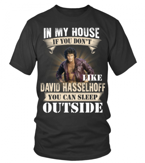 IN MY HOUSE IF YOU DON'T LIKE DAVID HASSELHOFF YOU CAN SLEEP OUTSIDE
