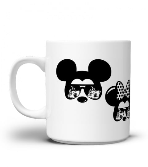 mug Mickey Mouse and Minnie Mouse: forever young, forever in love.