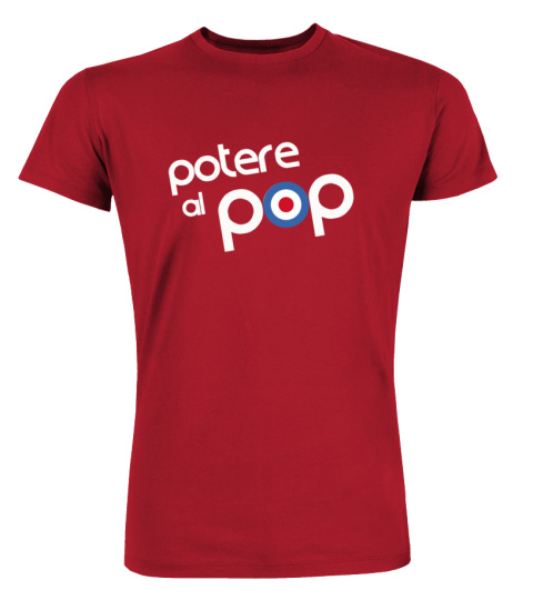 Potere al Pop t-shirt slim fit scollo tondo modernist pop culture vintage british style