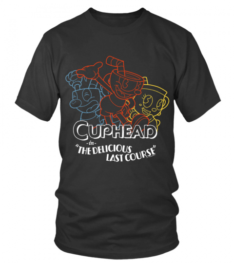 Cuphead The Delicious Last Course Neon Group Poster T-Shirt