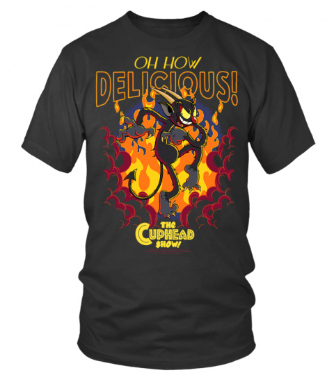 The Cuphead Show! Fiery Devil Portrait Oh How Delicious! T-Shirt