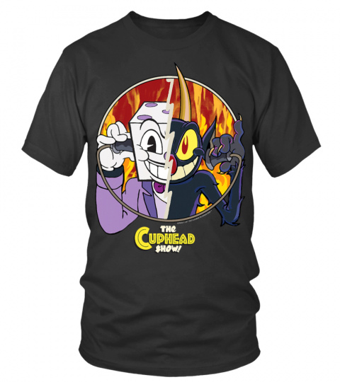 The Cuphead Show King Dice And The Devil Split Poster T-Shirt