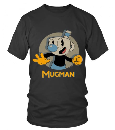 Cuphead Mugman Circle Shadow Profile Vintage T-Shirt