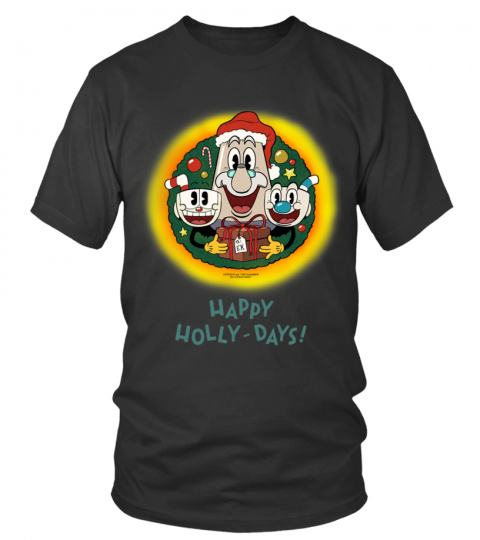 HAPPY HOLLY-DAYS! The Cuphead Show! Holiday Merch T-Shirt