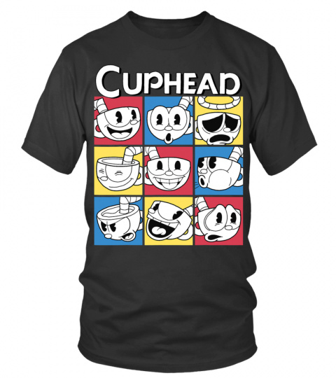 Cuphead Nine Squares of Different Emotions T-Shirt