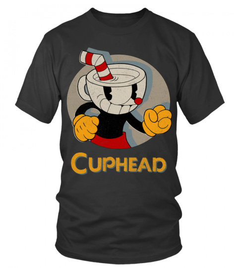 Cuphead Circle Shadow Profile Vintage T-Shirt