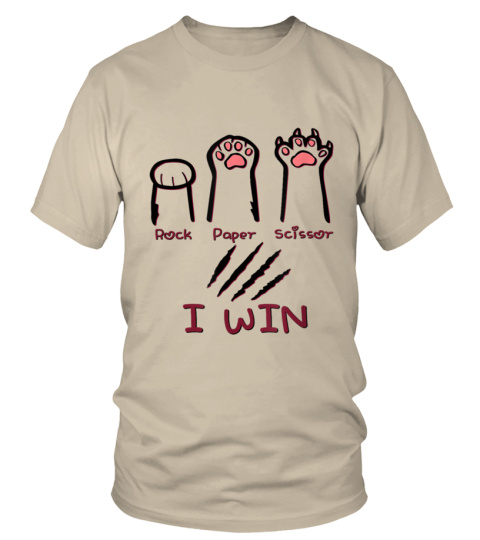 ROCK PAPER SCISSOR I WIN - T-shirt