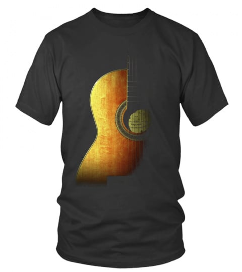 Acoustic Guitar Gold Wood