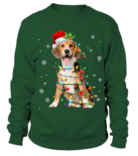 Happy christmas beagle