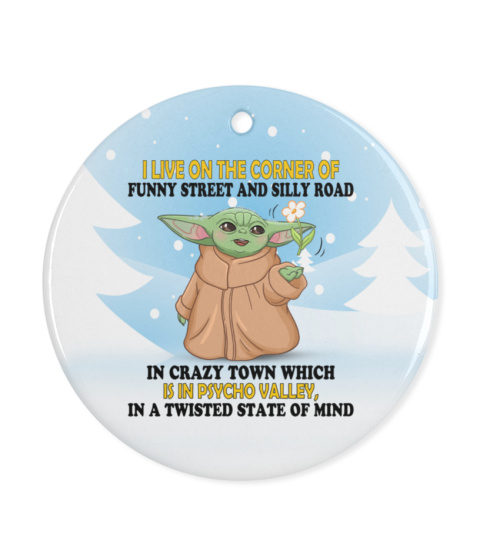 Baby Yoda Ornament - A010 - Dekorative Platte