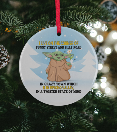 Baby Yoda Ornament - A010 - Dekorative Platte