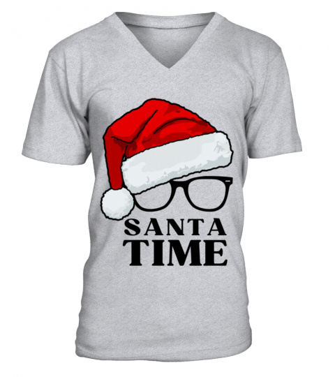 Cozy Claus: Santa Time Christmas V-Neck Wear