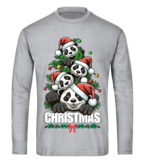 Merry Panda Moments: Christmas Long-Sleeved Top