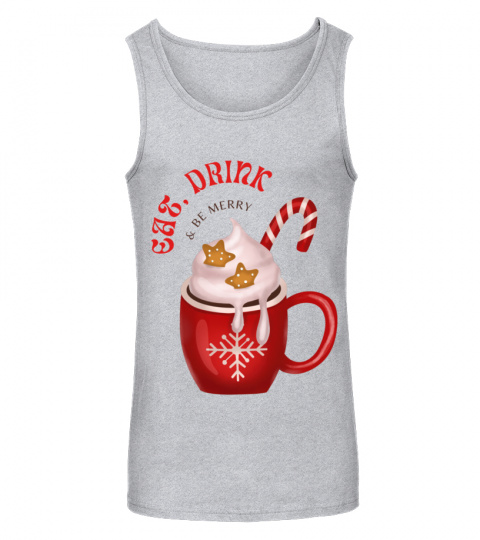 Festive Flair: Eat, Drink &amp; Be Marry Unisex Christmas Tank Top