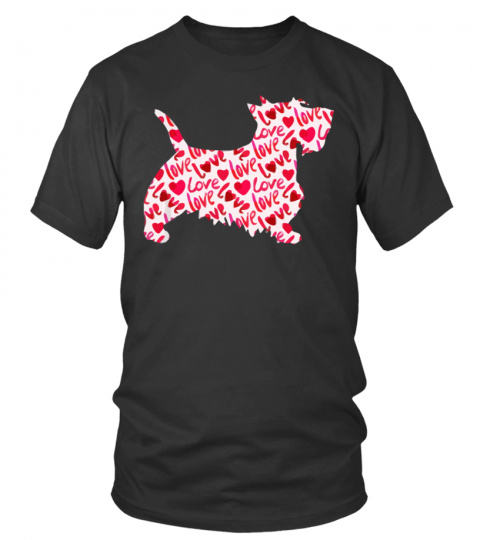 scottish terrier valentine new t shirt