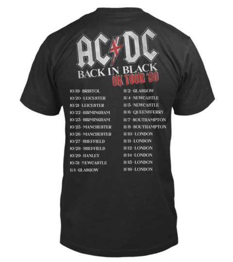 2 SIDES - ACDC  Back in Black UK Tour 1980
