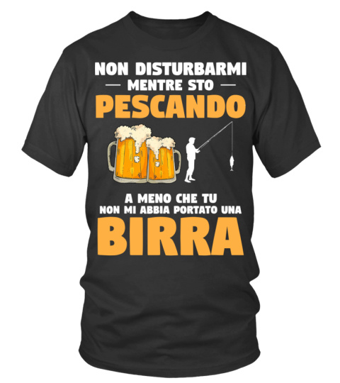 Divertente Idea Regalo Di Pesca Per Un Amante Della Birra Maglietta