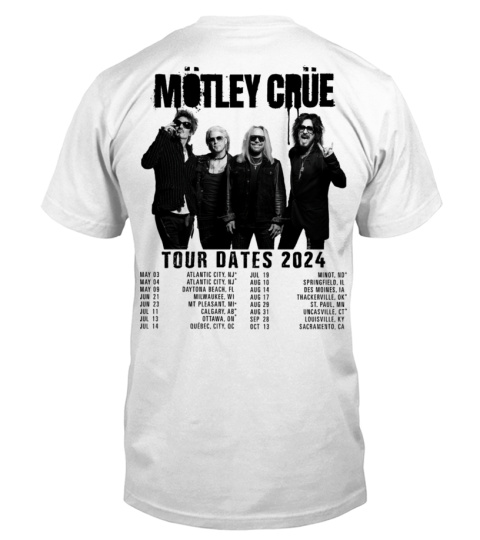 2-Sided Mötley Crüe Band Tour Shirt 2024