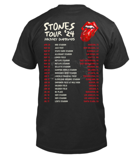 2-Sided The Rolling Stones tour 2024 Shirt