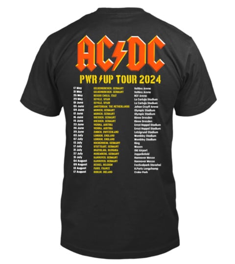 2-Sided ACDC Band Tour Shirt 2024