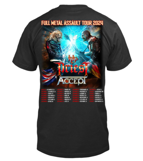 2-Sided KK's Priest and Accept Tour 2024 T Shirt