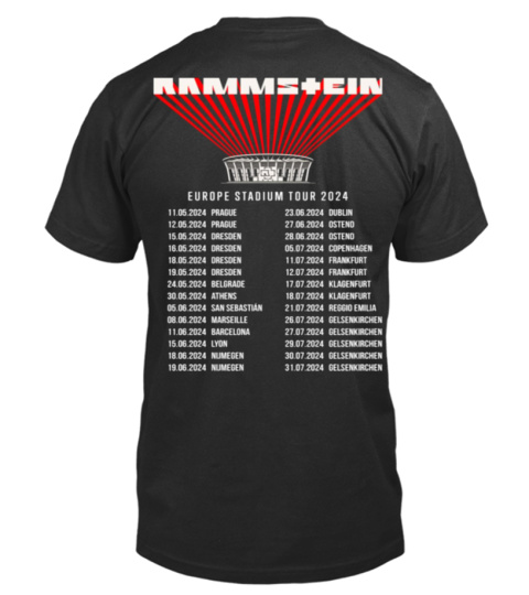 2-SIDED RAMMSTEIN EURO STADIUM TOUR 2024 SHIRT