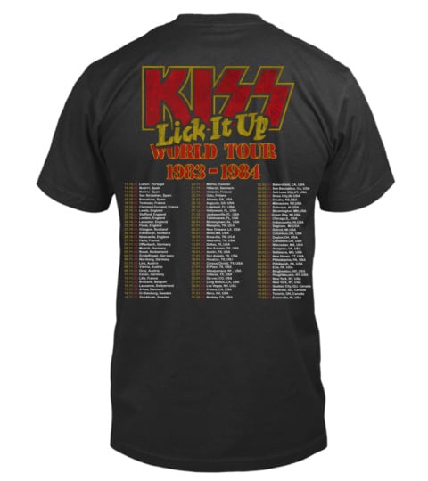 (2 sides) Kiss Lick It Up World Tour 83 84