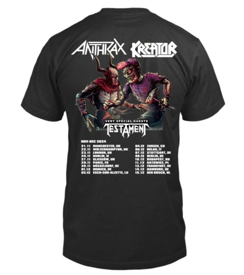 2-Sided Anthrax Band Tour Shirt