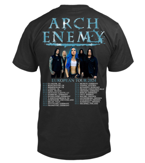 2-Sided Arch Enemy European Tour 2024 Shirt