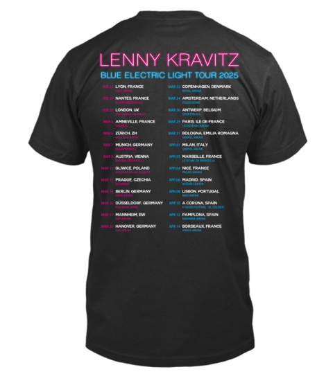 2-Sided Lenny Kravitz Tour 2025 Shirt