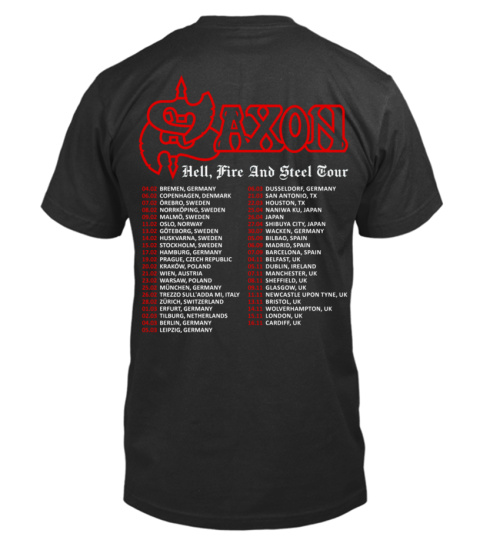 2-Sided Saxon Tour 2025 Shirt