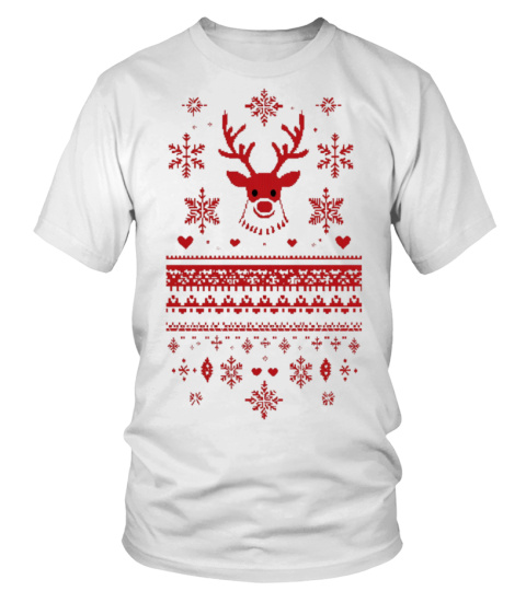 Christmas reindeer with snowflakes