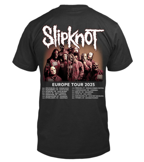 2-Sided Slipknot Europe Tour 2025 Shirt