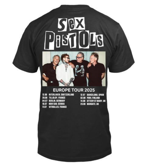 2-Sided Sex Pistols Europe Tour 2025 Shirt