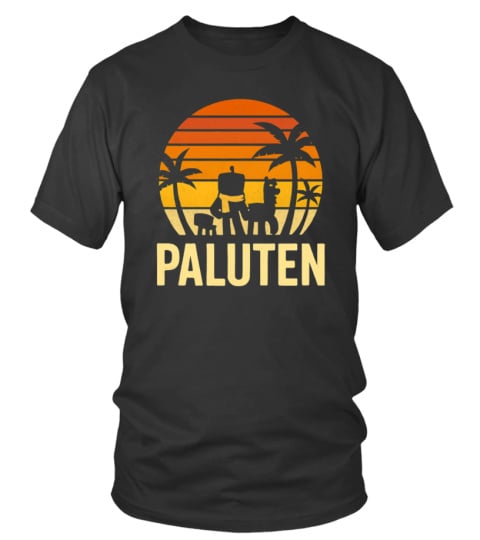 PALUTEN TEAM Beach Retro Sunset Stripe Paluten Offizieller Merch T-Shirt palutenmerch