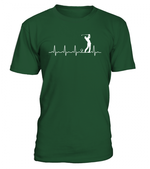 Golf heartbeat t-shirt