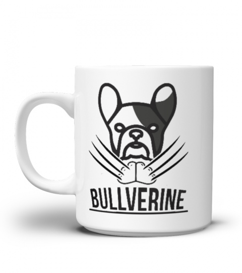 MUG french bulldog BULLVERINE Hugh Jackman Wolverine Xmen