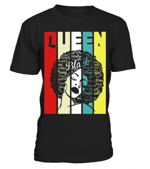 Vintage Retro Strong Black Woman with Natural Hair Afro Tees