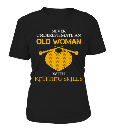 OLD WOMAN WITH KNITTING SKILLS
