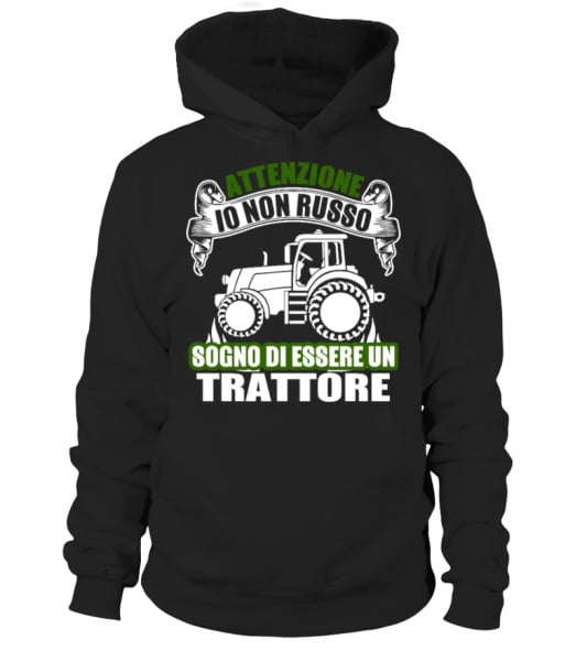Felpa con cappuccio Io non Russo Teezily
