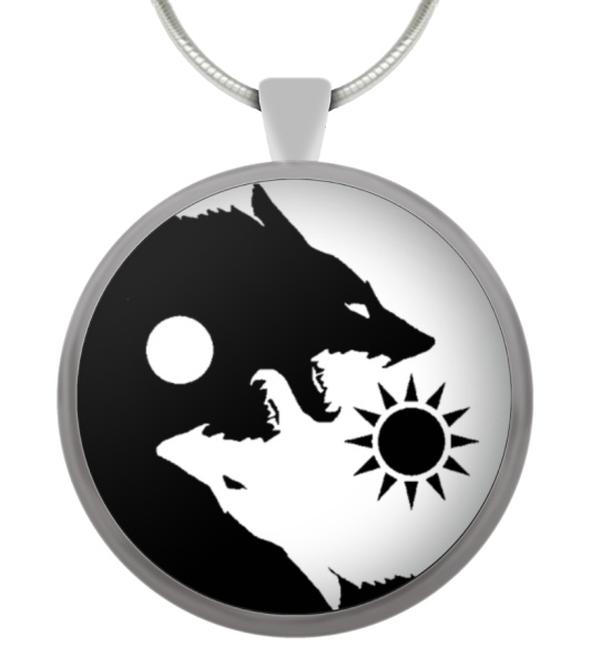 The Sons of Fenrir Hati and Skoll Necklace Teezily